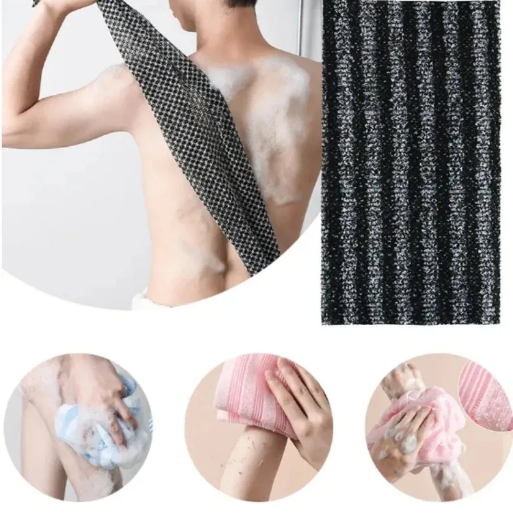 Japanese Nylon Exfoliating Back Scrub Washcloth Bath Towel Brush