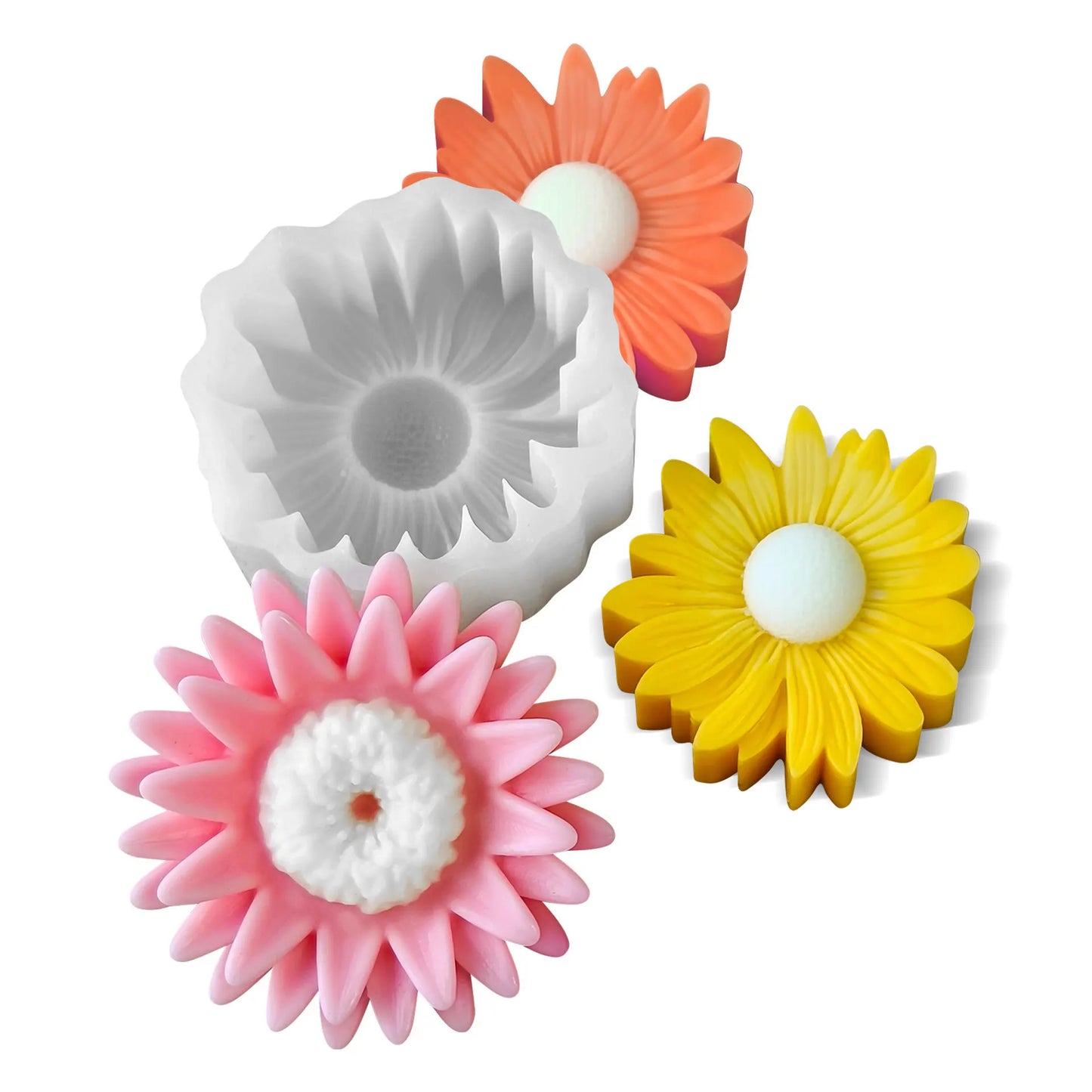 Handmade Daisy Sunflower Soap Plaster Diffuser Stone Mold DIY Kit