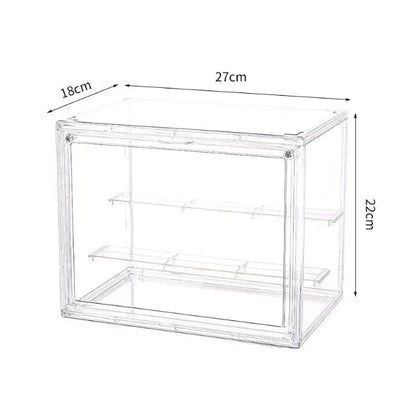 3-Tier Acrylic Display Case Dustproof Step Shelf Anime Figures