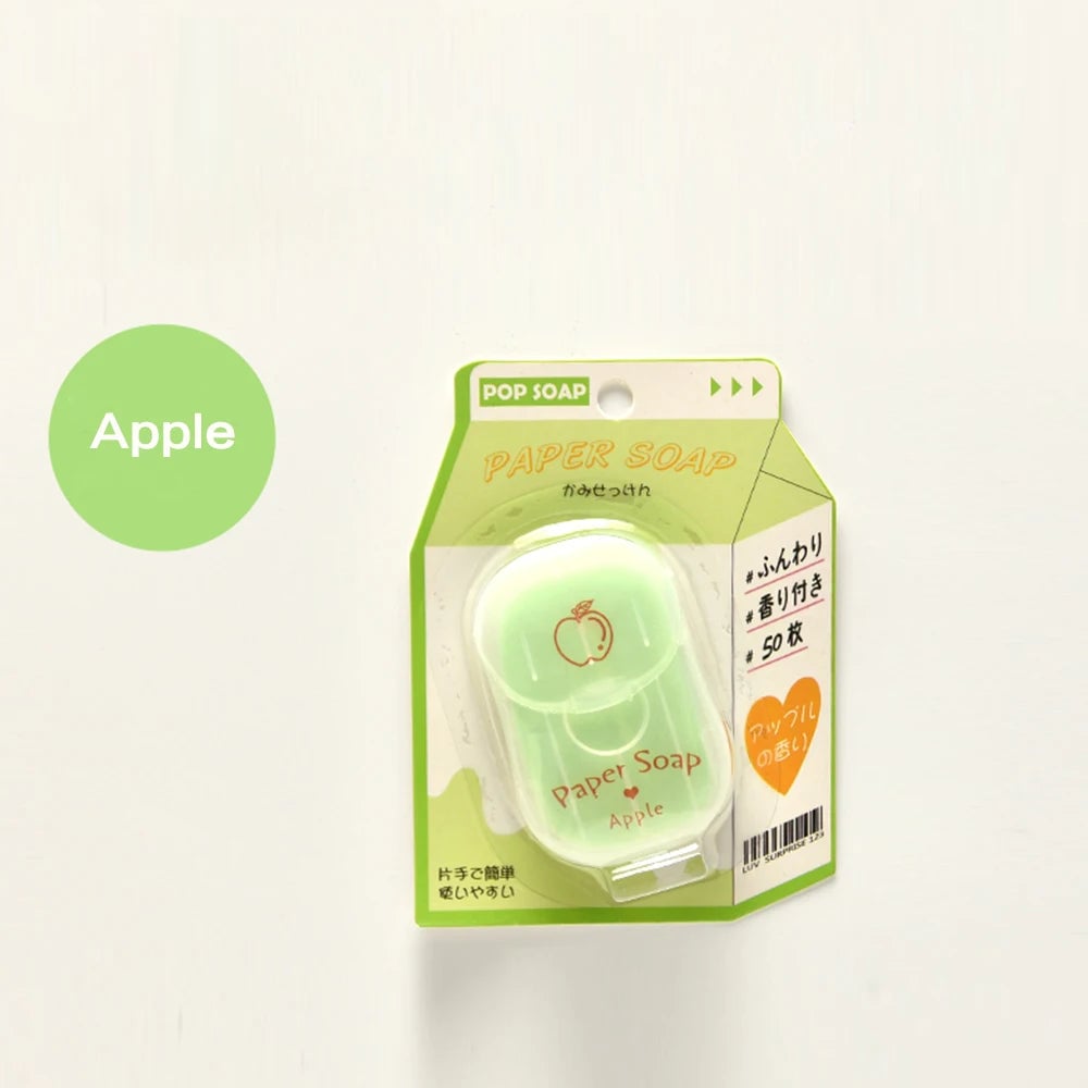 Portable Hand Soap Sheets 50ct Travel Dissolving Cleanser Wipes