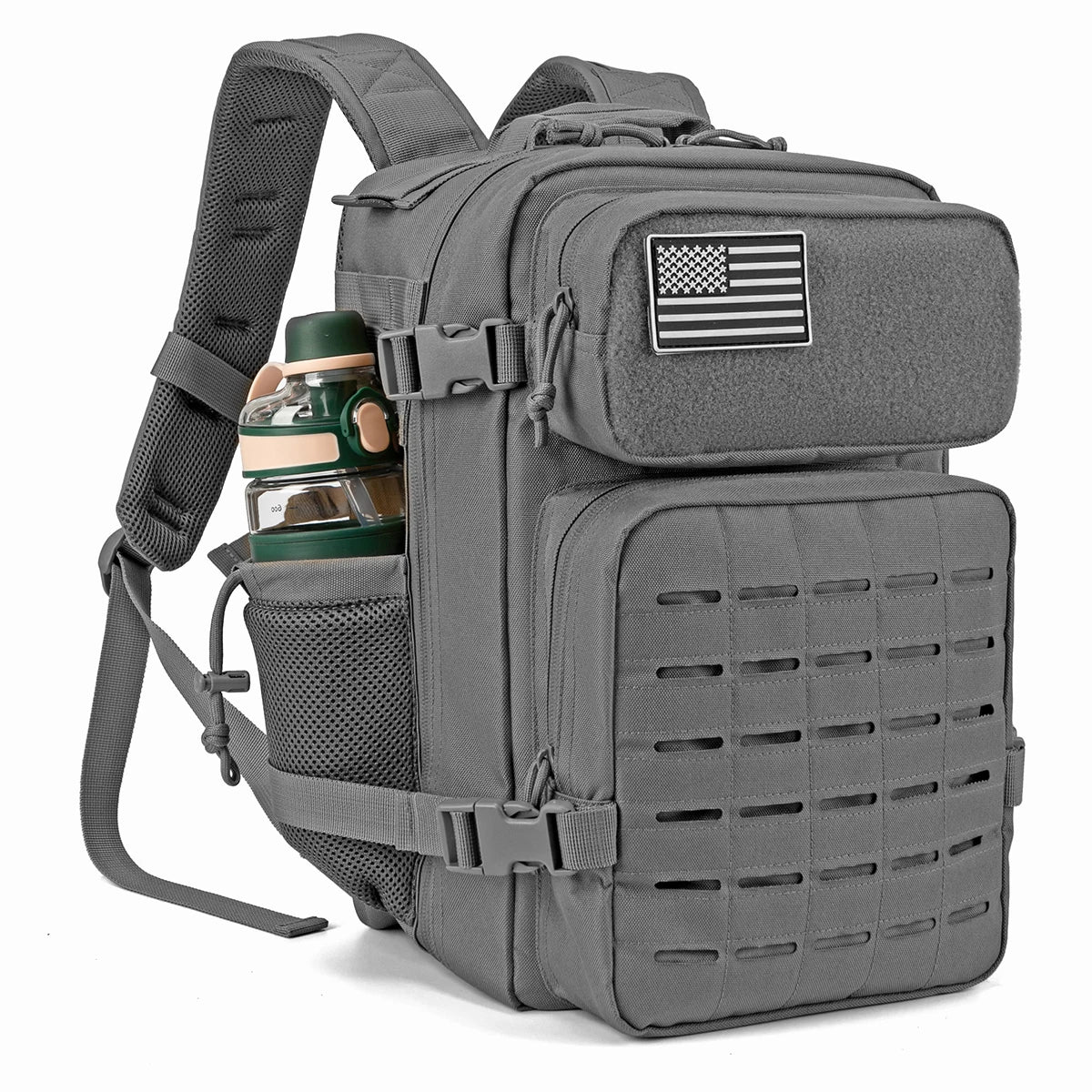 25L MOLLE Tactical Backpack with Bottle Holder - EDC Hiking Gym