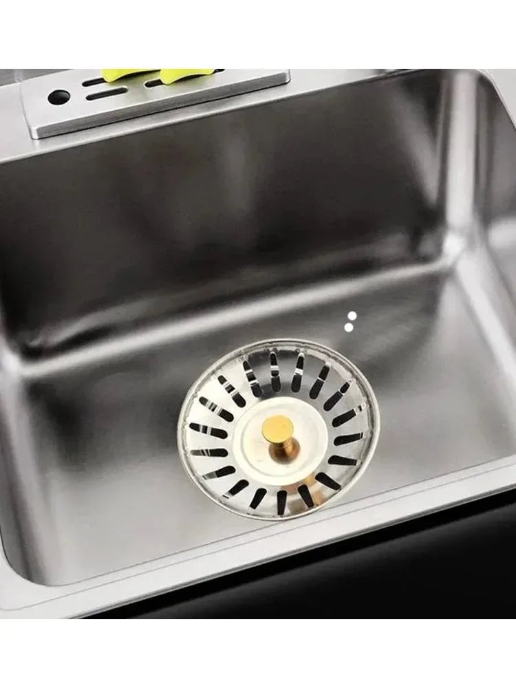Stainless Steel Kitchen Sink Strainer Stopper 2 Piece Filter Set
