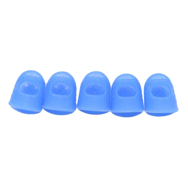 5pcs Silicone Thimbles Hollowed Breathable Finger Protectors DIY