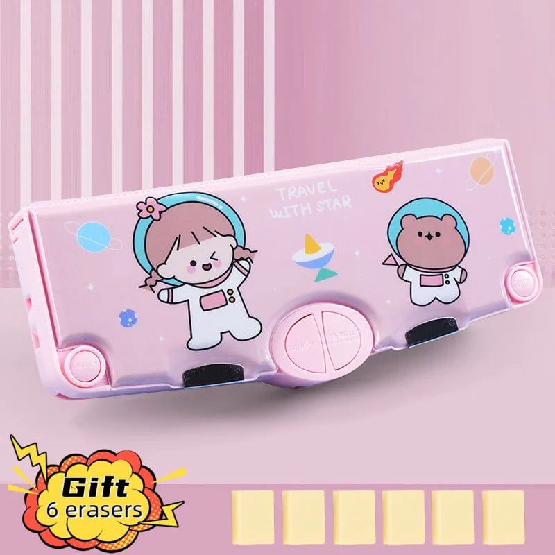 Astronaut Pencil Case 6-Piece Set Large Capacity Multifunctional