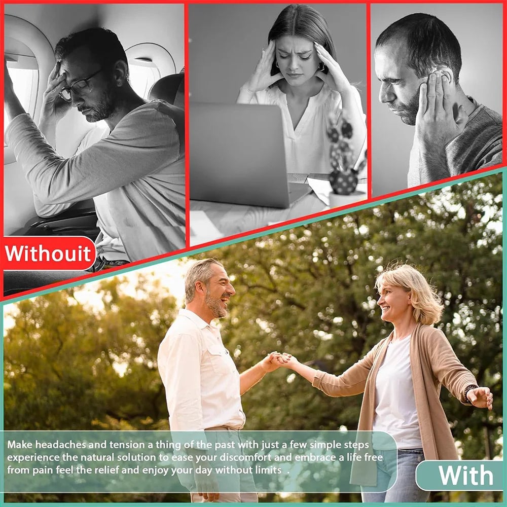 Ear Pressure Relief Suction Tool with 3 Size Silicone Earplugs