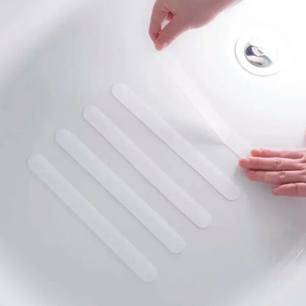 12PC PEVA Anti-Slip Bath Strips - White Safety Tape for Bathtub