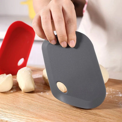 Silicone Dough Scraper with Standing Base - Pizza Cutter & Pastry Tool
