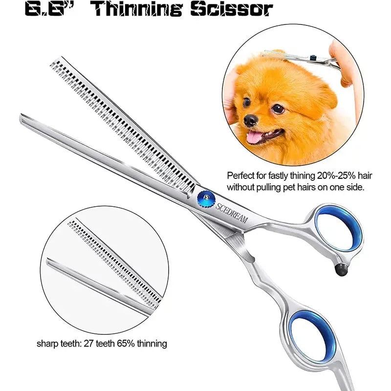 Safety Round Tip Pet Grooming Scissors Stainless Steel Dogs Cats