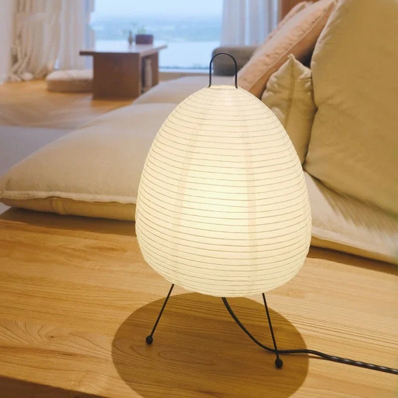 LED Modern Table Lamp Minimalist Hand Cradle Xuan Paper Design
