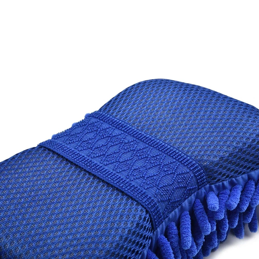 Microfiber Car Wash Sponge Brush - Dual-Sided Polishing Pad Tool
