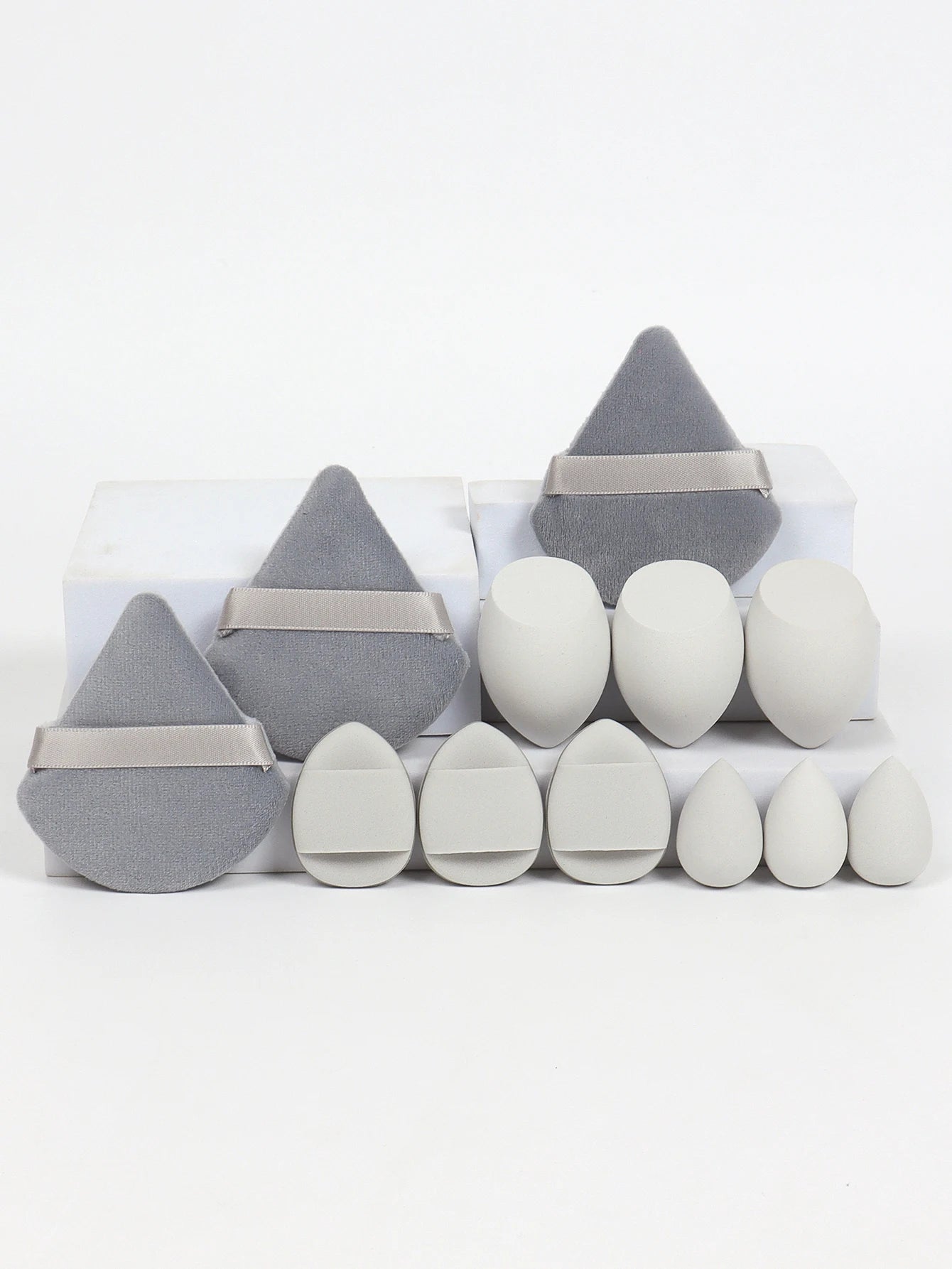 12-Piece Makeup Sponge Set - Powder Puffs, Air Cushion & Beauty Eggs