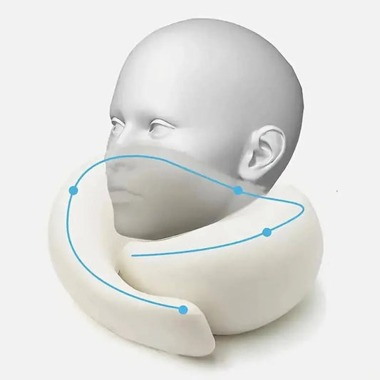 Memory Foam U-Shaped Travel Neck Pillow - Adjustable Support