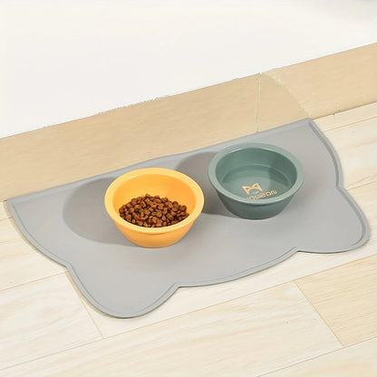 Silicone Non-Slip Pet Feeding Mat - Dog Cat Food Water Bowl Placemat