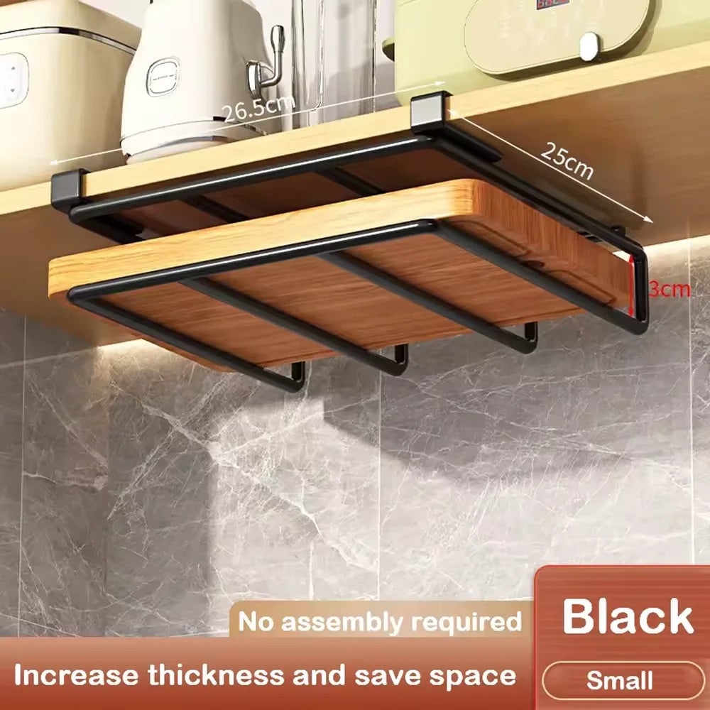 Under Cabinet Hanging Organizer Rack Multi-Hook Kitchen Storage
