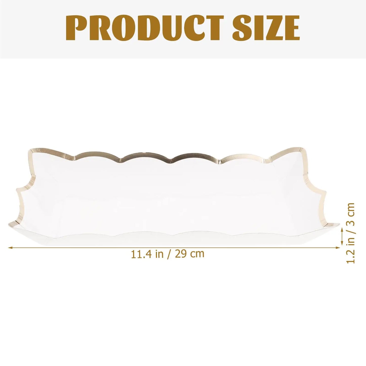 4Pc Paper Lace Cake Pan Set - Disposable Fruit Tray Serving Platters