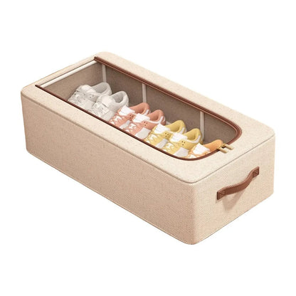 Clear Window Under Bed Storage Box Moisture Proof Shoe Organizer