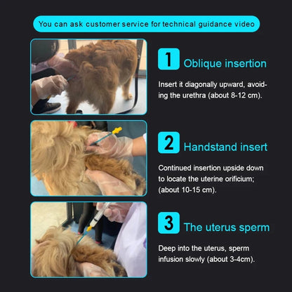 100pcs Dog Artificial Insemination Catheter Kit Canine Breeding
