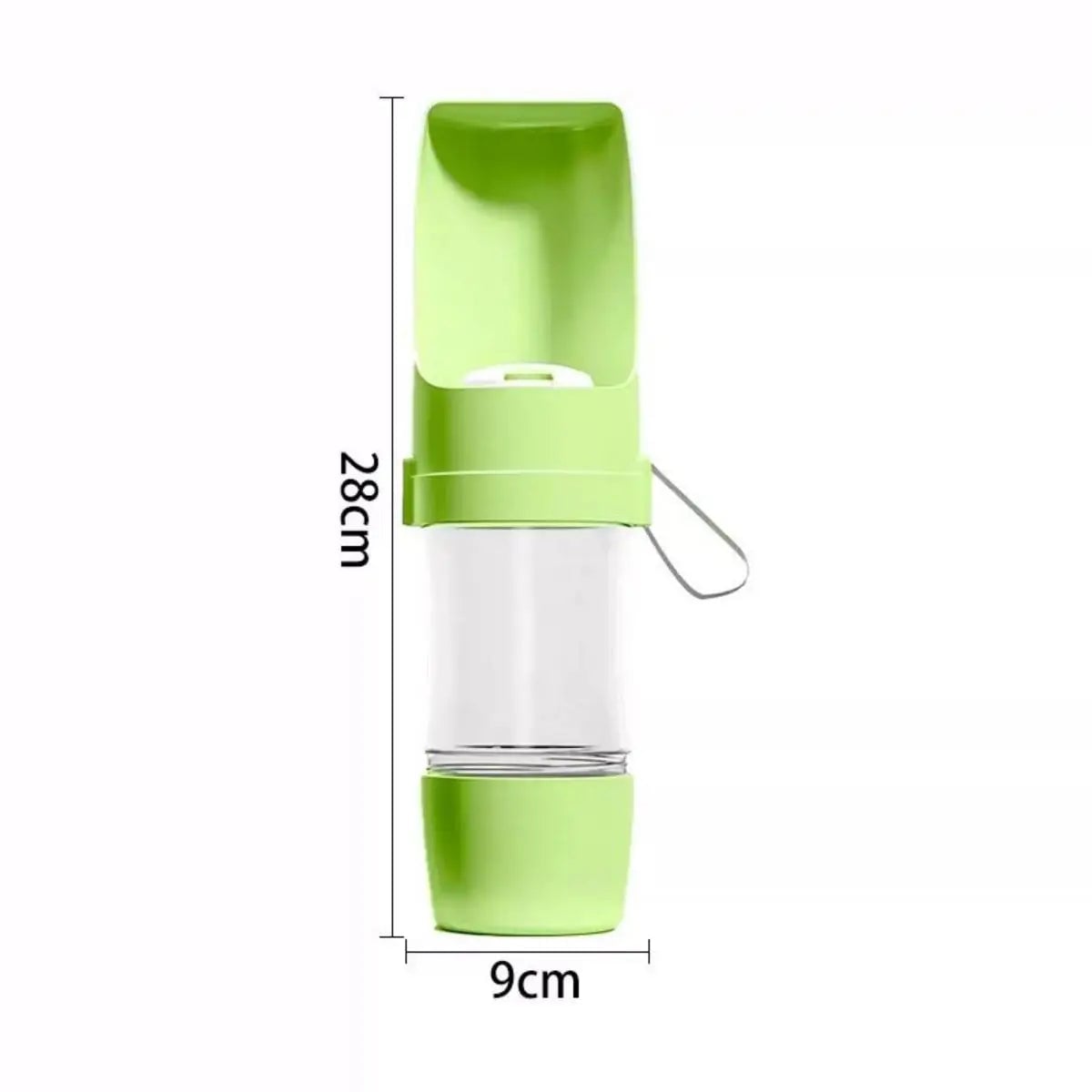 2-in-1 Portable Pet Water Bottle & Food Container Travel Feeder
