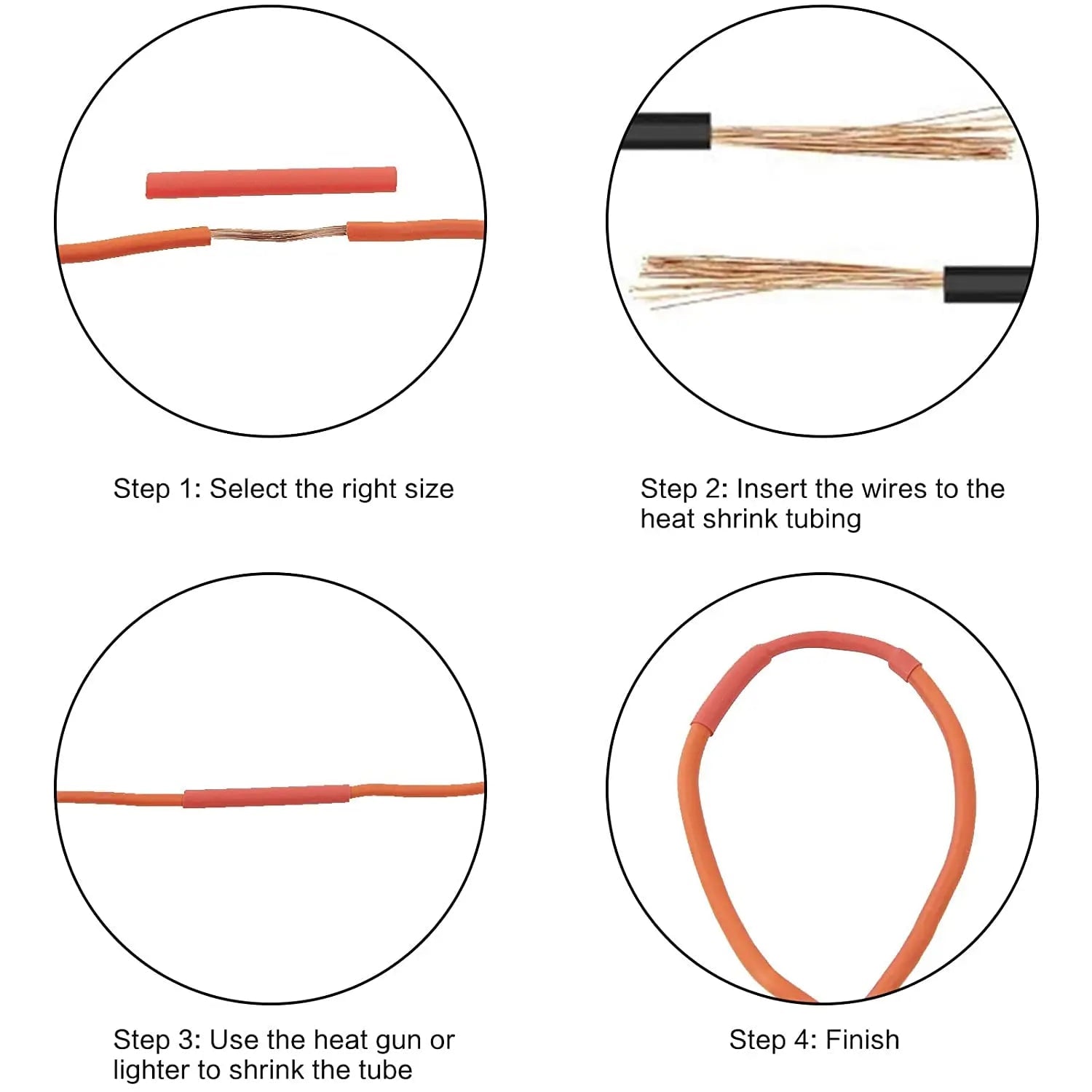 164/328PCS 2:1 Heat Shrink Tubing Kit 5 Colors 8 Sizes Wire Cable