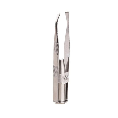 LED Lighted Stainless Steel Eyebrow Tweezers Professional Precision