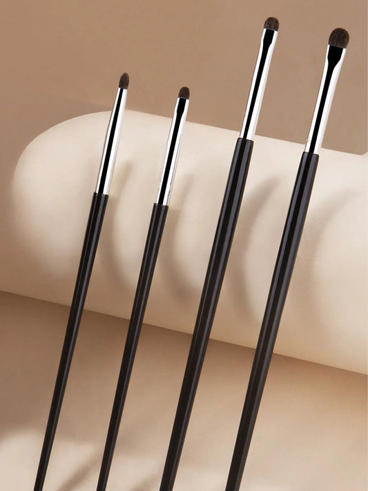 4Pcs Tapered Small Eyeshadow Brushes Set - Detailed Blending & Concealing