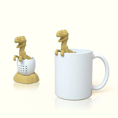 Reusable Silicone Dinosaur Tea Infuser Strainer Coffee Filter