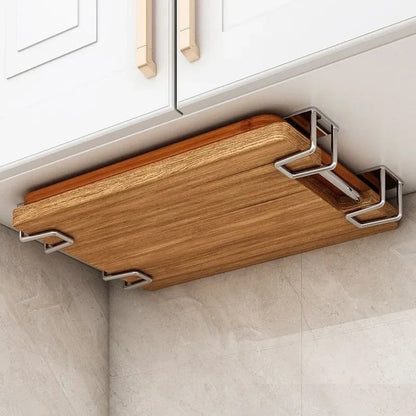 Wall-Mounted Kitchen Sink Storage Rack - Punch-Free Pot Lid Holder