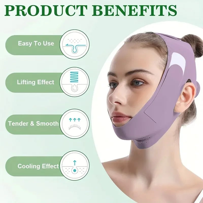 Graphene Fiber Face Lift Band - Double Chin Reducer Jawline Definer