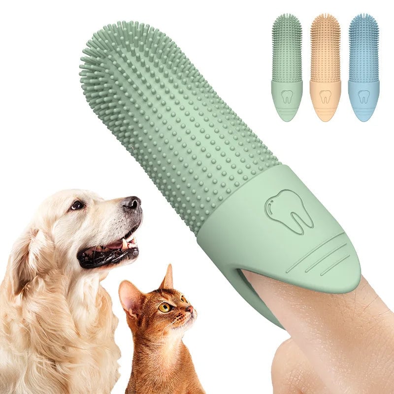 360° Dog Finger Toothbrush Food Grade Silicone Dental Care Tool