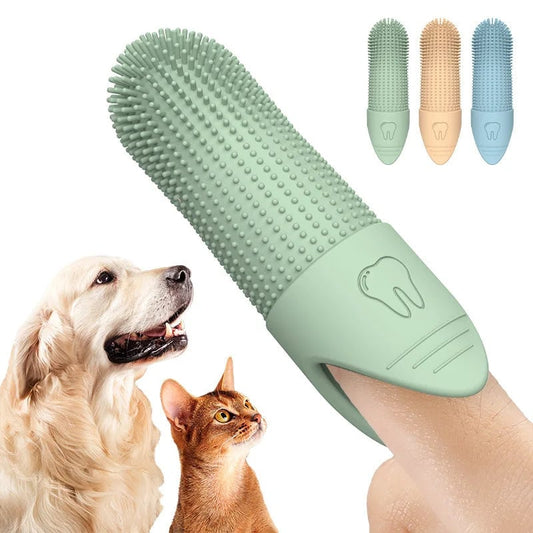 360° Dog Finger Toothbrush Food Grade Silicone Dental Care Tool
