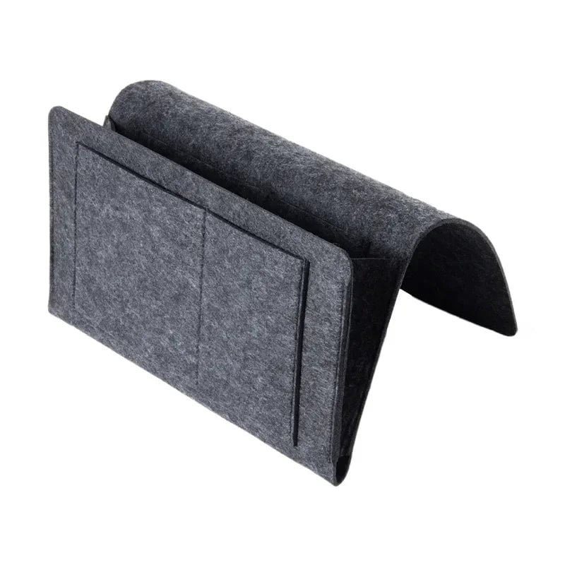 Felt Bedside Storage Caddy - Multi-Pocket Organizer for Remote TV