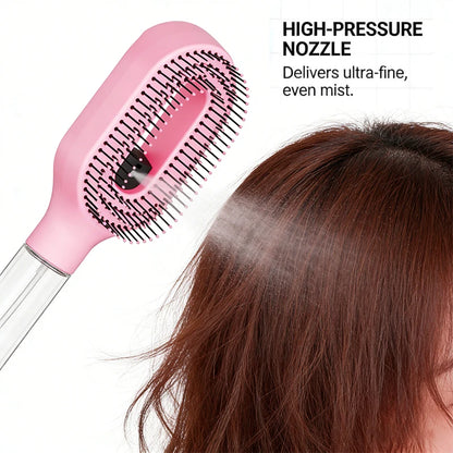 2Pcs/Set 2-in-1 Multi-functional Spray Bottle Comb Anti-static wet Dry Scalp Massage Bristle Comb,Salon Fluffy Modeling Comb