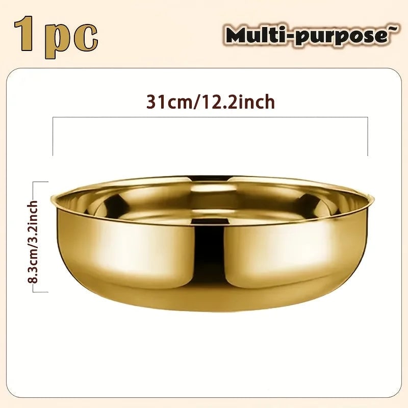 Large Stainless Steel Mixing Bowl - Multi-Purpose Kitchen Bowl