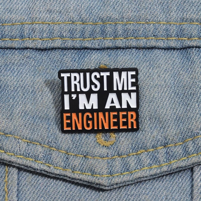 Engineer Enamel Pin - Cartoon Badge Lapel Brooch Backpack Accessory