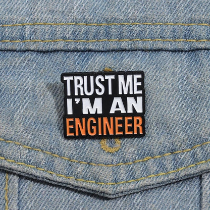 Engineer Enamel Pin - Cartoon Badge Lapel Brooch Backpack Accessory