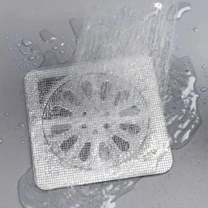 10pcs Disposable Mesh Shower Drain Hair Catcher Covers Strainer