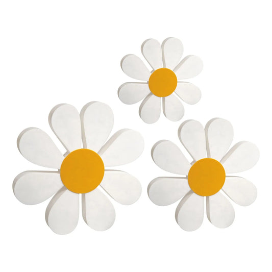 Wooden Daisy Desktop Decoration - Vintage Floral Craft Ornament