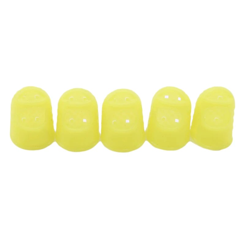 5pcs Silicone Thimbles Hollowed Breathable Finger Protectors DIY
