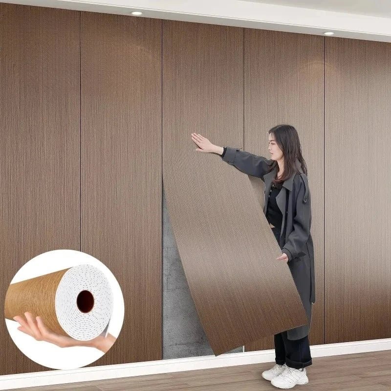 Waterproof Self-Adhesive Wood Grain Peel & Stick Wallpaper Veneer