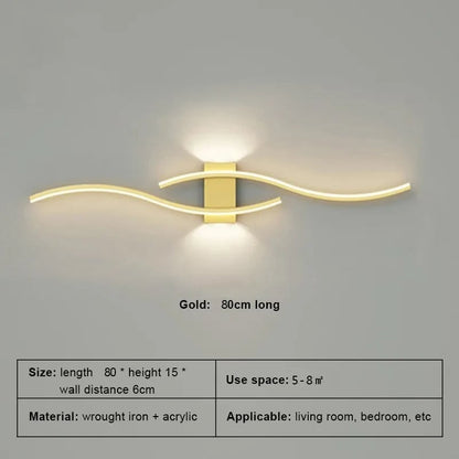 LED Long Strip Wall Lamp - Modern TV Background Light for Bedroom