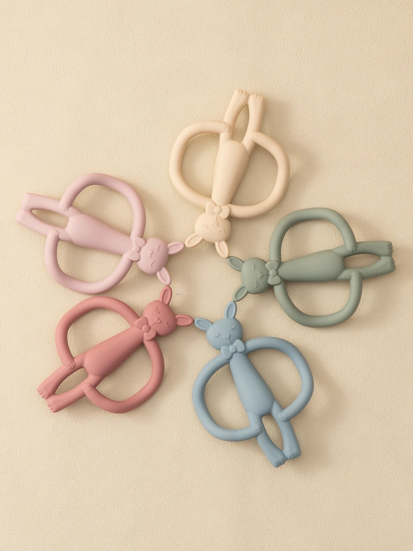 Silicone Rabbit Teething Toy - Safe Baby Teether for Sore Gums