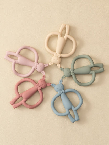 Silicone Rabbit Teether Toy - Baby Nursing Chewing Relief