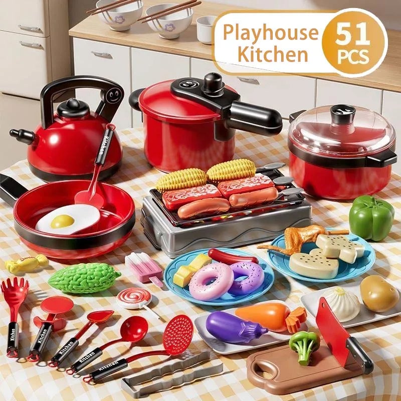 High Fidelity Kids Chef Kitchen Play Set - Realistic Cooking Toys