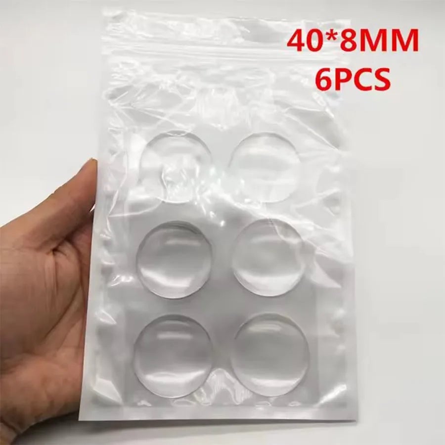 Clear Rubber Door Knob Wall Shield - Self-Adhesive Door Stopper Pad