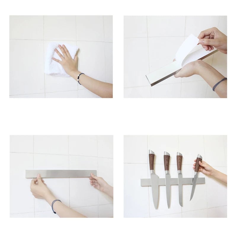 Magnetic Knife Strip Stainless Steel 30cm 40cm 50cm Kitchen Holder