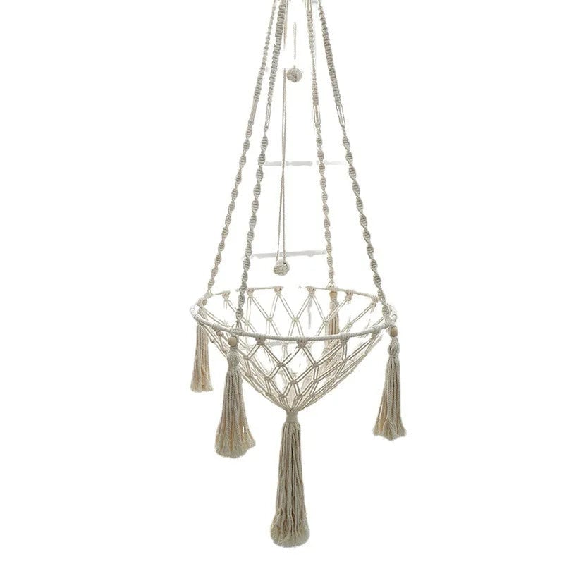 Hand Woven Cotton Rope Cat Hammock - Winter Pet Hanging Basket