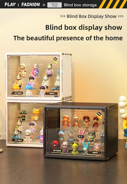 3-Tier Acrylic Display Case Dustproof Step Shelf Anime Figures