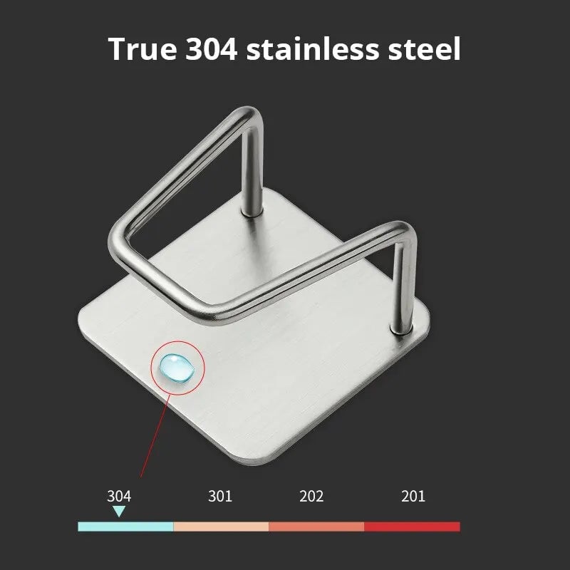 Stainless Steel Sink Sponge Rack Drainer for Kitchen Cleaning