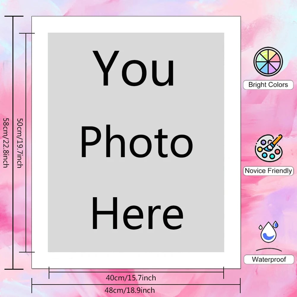 Custom Photo Paint by Numbers Kit Couples Travel Memory DIY Wall Art