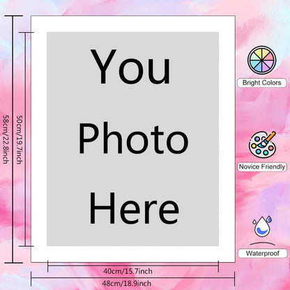 Custom Photo Paint by Numbers Kit Couples Travel Memory DIY Wall Art